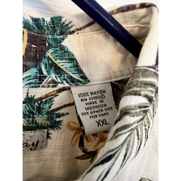 Batik Bay Hawaiian Tropical Themed Button Down Short Sleeve Shirt Size XXL - Picture 6 of 9